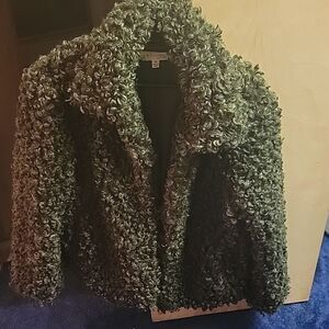Philosophy green poodle coat sz med